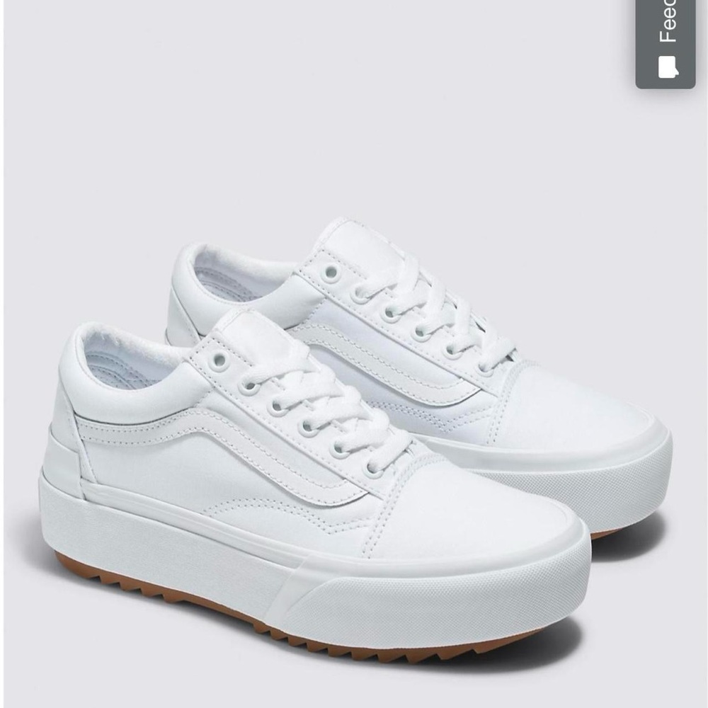 Platform Leather Vans 🤍